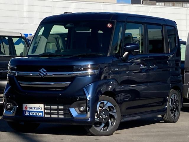 スペーシア　カスタム　ＨＹＢＲＩＤ　ＸＳ　元試乗車　つつじ爆咲