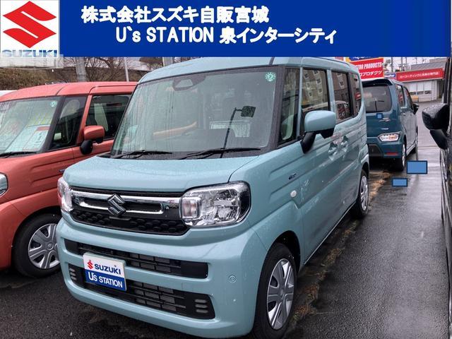 スペーシア　ＨＹＢＲＩＤ　Ｘ　　２ＷＤ　　純正ナビ・