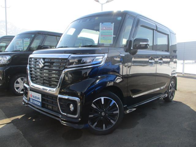 スペーシア　カスタム　４ＷＤ　ＨＹＢＲＩＤ　ＸＳ４ＷＤ前後被害軽減ブレ