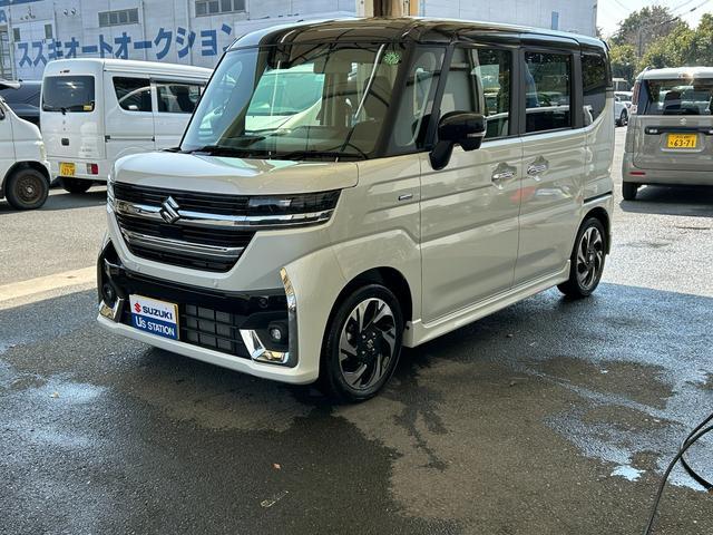スペーシア　カスタム　ＨＹＢＲＩＤ　ＸＳ　全方位モニターナビ　