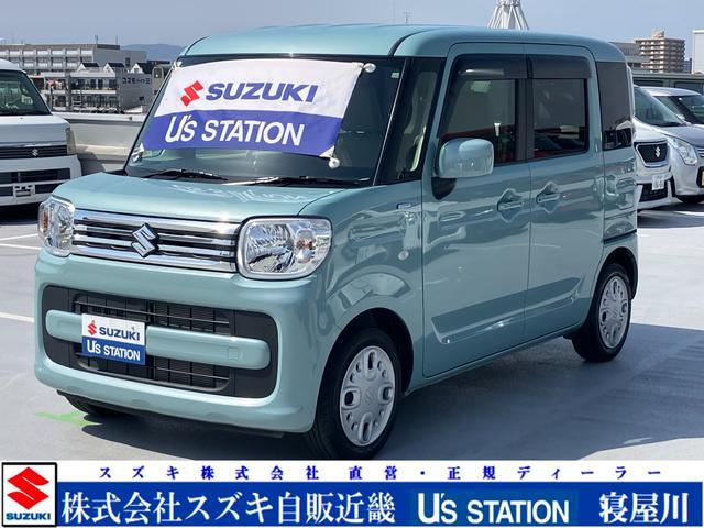 スペーシア　ＨＹＢＲＩＤ　Ｘ　３型　新車保証／両側電
