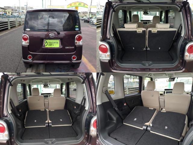 リヤシートはきれいにかつ簡単に畳むことができ大きな荷物を積む事ができます!