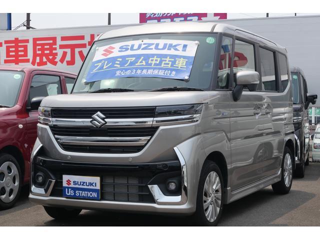 スペーシア　カスタム(スズキ) カスタム　ＨＹＢＲＩＤ　ＧＳ　ナビ　全方 中古車画像