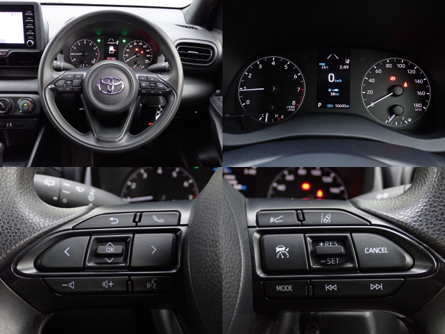 メーターパネルも知りたい情報が一目瞭然ですね。ステアリングスイッチ付です。