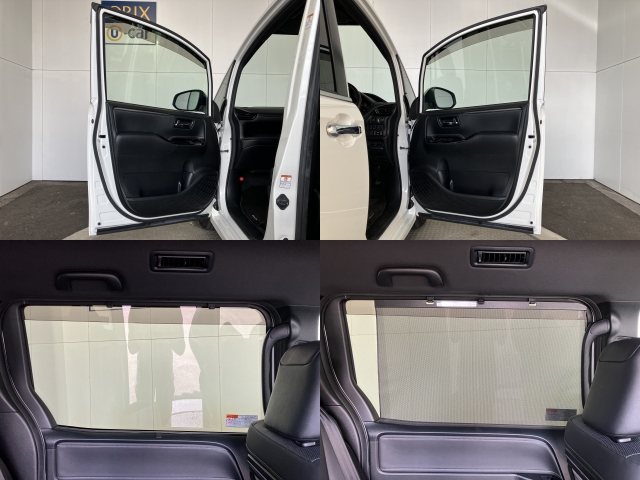 【装備】リアドアにはスクリーンサンシェードが装備されています。日差しを和らげ、プライバシーの保護にも役立ちます。後部座席にお子様を乗車させるときも、ゆっくりお昼寝できます♪