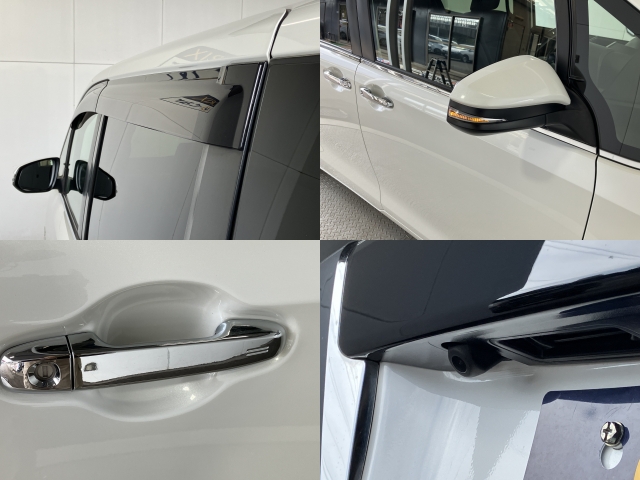 【【外装】ドアバイザー付きで雨天時の換気も問題無し♪さらに、見た目がスマートで高級感が増すウィンカーミラーも付いています☆