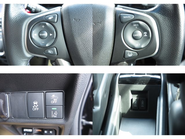 ステアリングリモコンやレーダークルーズコントロールも装備されてます、。また、事故を未然に防ぎ、万一のときの安全を確保するために運転をサポートする様々な技術がしっかり装備されております