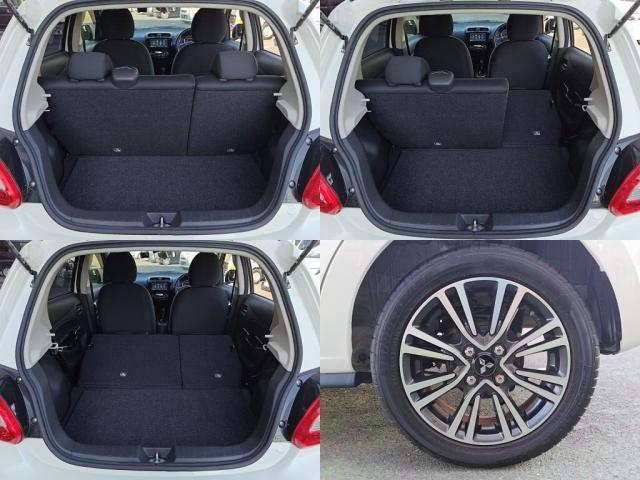 便利な５ドア、チョット大き目の買い物をしたとき、リアシートをアレンジすることでたっぷりとした荷物空間が出来ます。