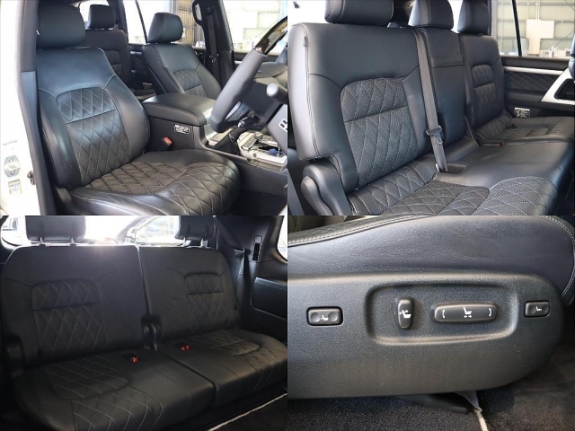 専用ダイヤキルト本革シート！シートヒーター・シートベンチレーションはもちろんですが、後席もシートヒーター付き！